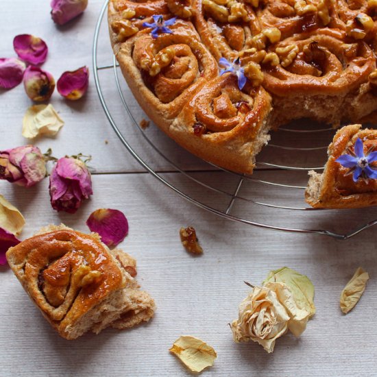 Maple, pecan & date sticky buns