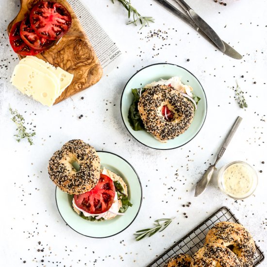 Sesame Rosemary Bagels