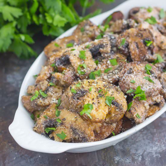 Baked Parmesan Garlic Mushrooms