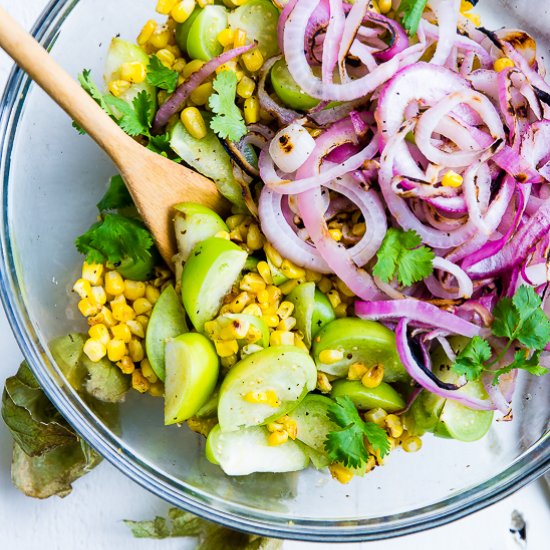 Mexican Corn and Tomatillo Salad