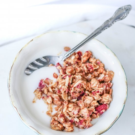 Peanut Butter Berry Coconut Crisp