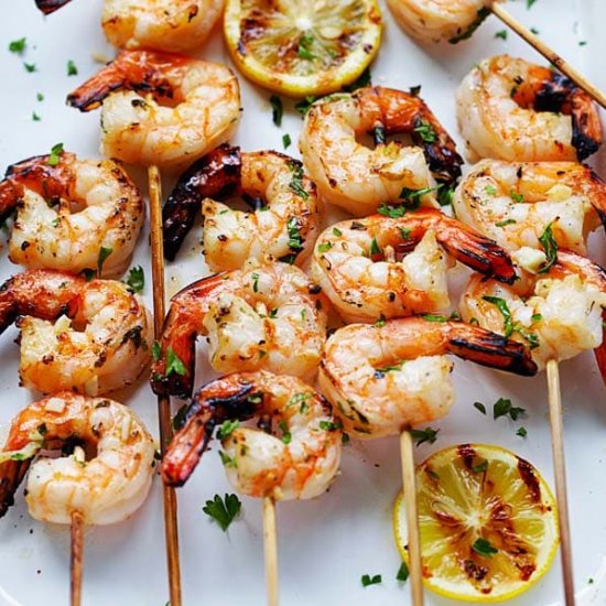 Garlic Butter Shrimp Kebab