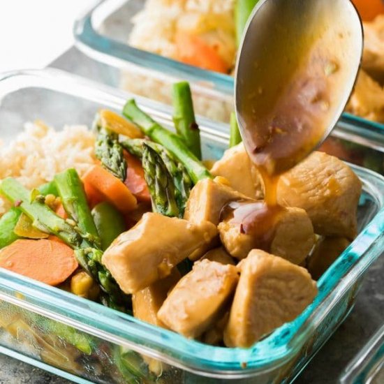 Maple Ginger Chicken Lunch Bowls