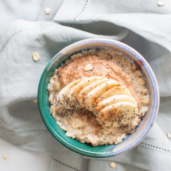 Peanut Butter and Banana Oatmeal