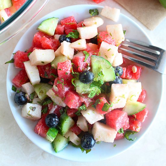 Watermelon, Cucumber & Jicama Salad