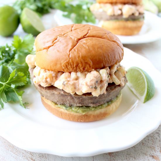 Street Corn Turkey Burgers