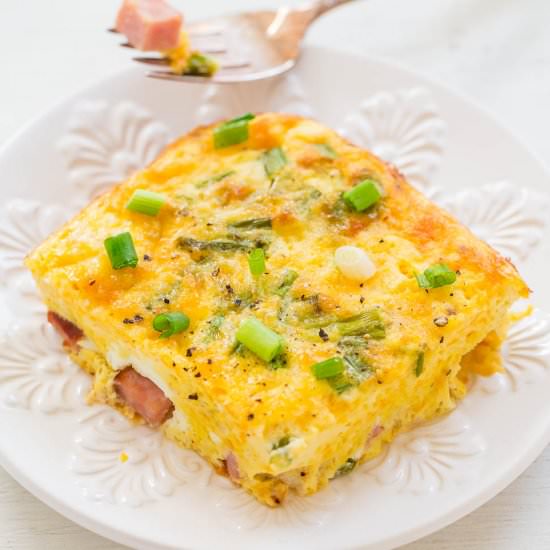 Baked Ham & Cheese Omelet