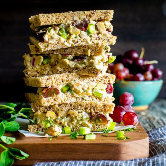 Smashed Chickpea Salad with Pecans