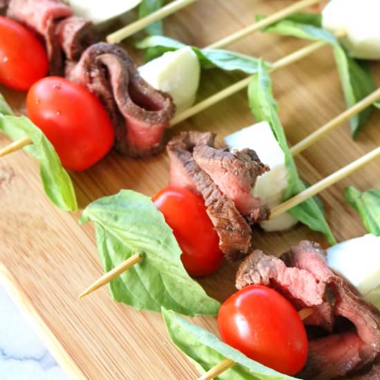 Beef Caprese Skewers