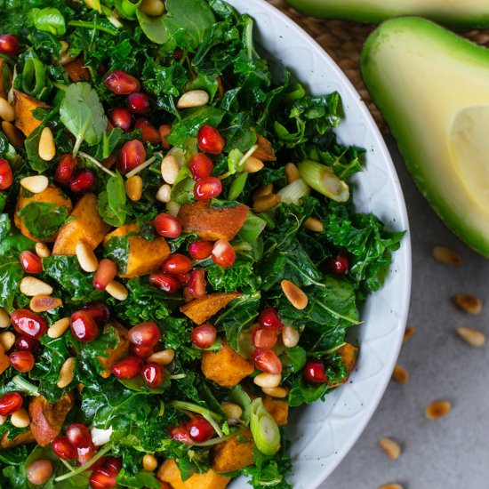 Roasted Sweet Potato And Kale Salad