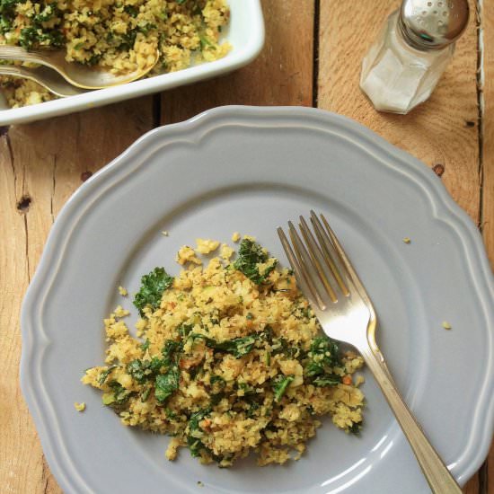 Kale fried Cauliflower Rice