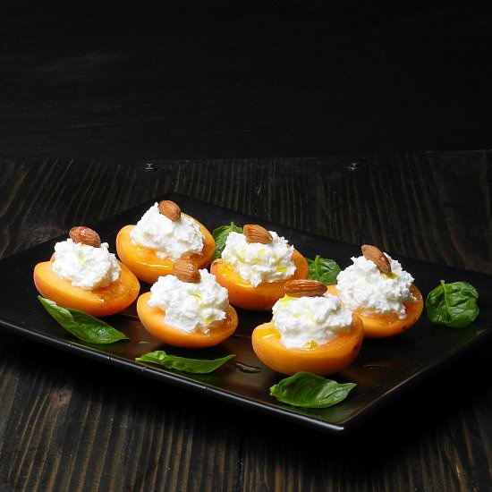 Apricots with Feta Cheese and Basil