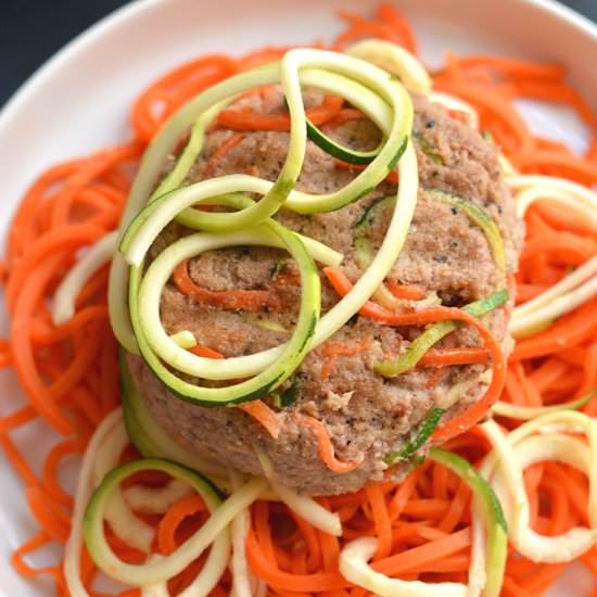 Spiralized Turkey Burgers