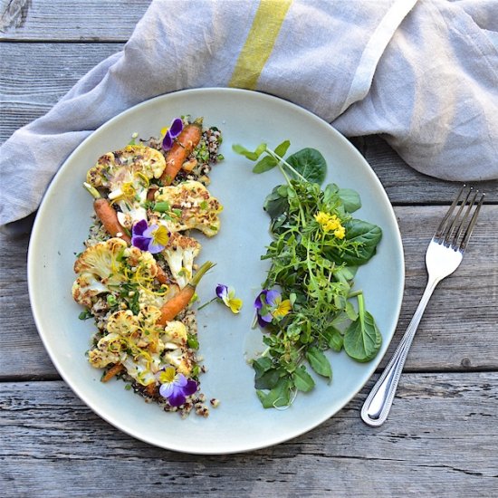 Roasted Cauliflower and Quinoa