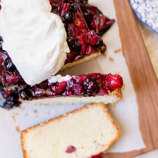 Vanilla Pound Cake with Berries