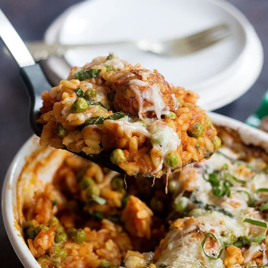 Meatball Orzo Casserole