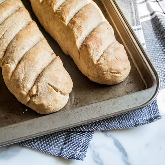 White Whole Wheat French Baguette