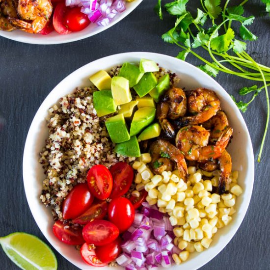 Quinoa Shrimp Bowls