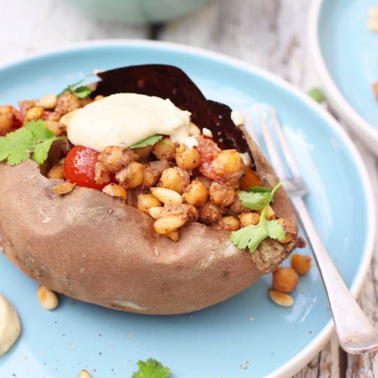 Middle Eastern Baked Sweet Potato