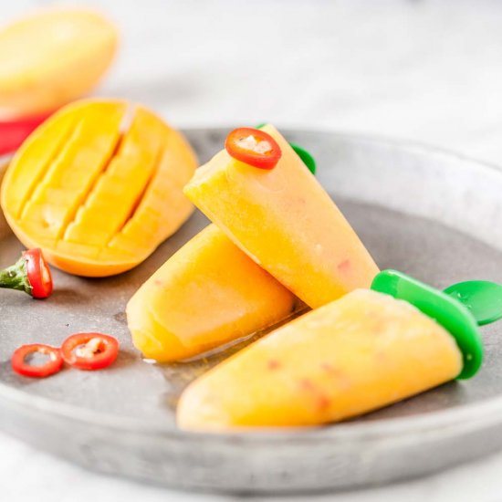 Mango Orange Chili Popsicles