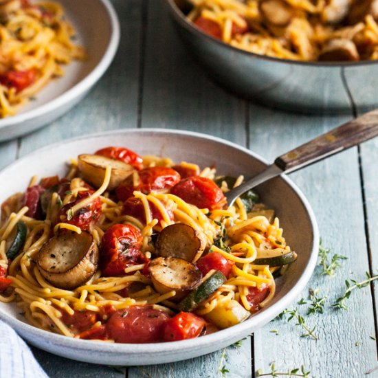 Mushroom Scallop & Tomato Pasta