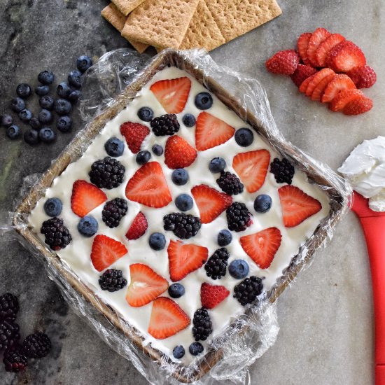 Red, White & Blueberry Icebox Cake