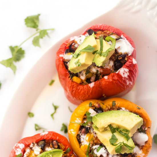 Mexican Quinoa Stuffed Peppers