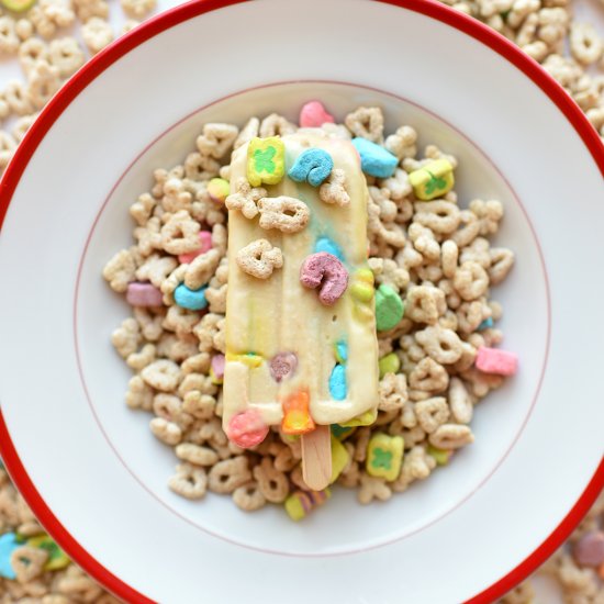 Cereal Milk Ice Cream Popsicles