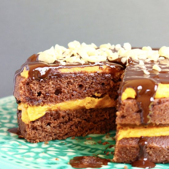 Vegan Peanut Butter Chocolate Cake