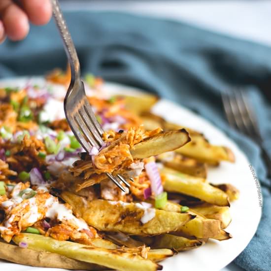 BBQ Chicken Smothered Fries