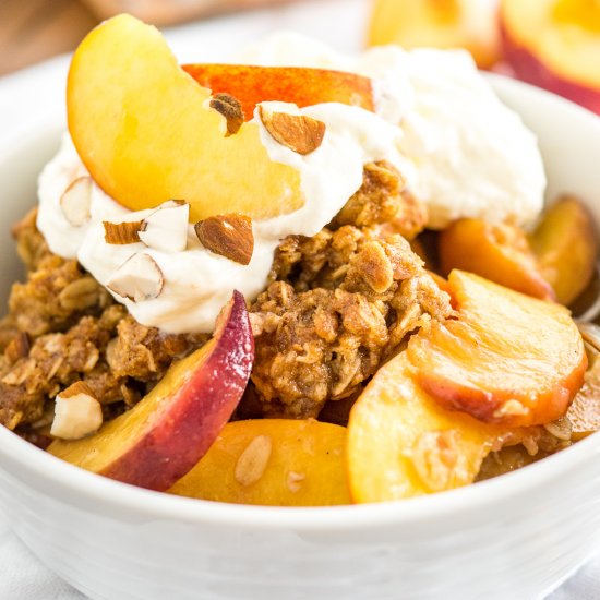 Peach Crisp with Fresh Peaches