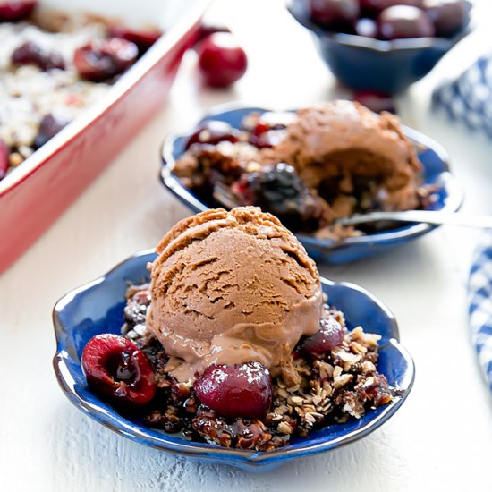 Chocolate Cherry Crisp Dump Cake