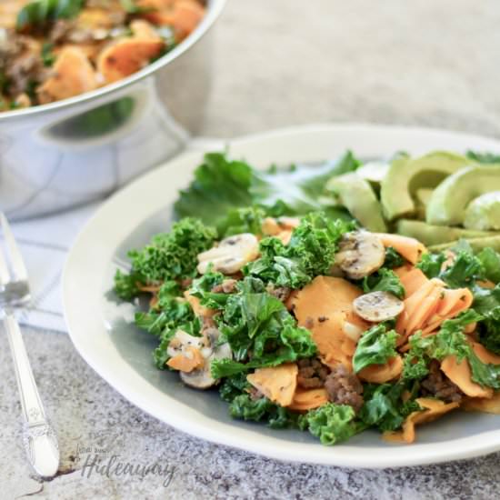 Sweet Potato Ground Beef Skillet