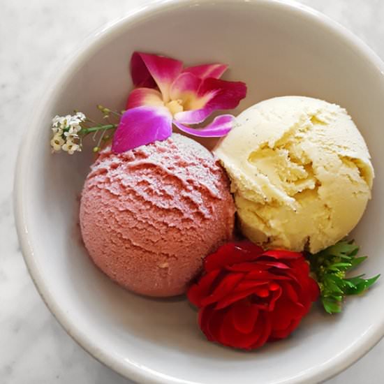 Vegan Fresh Strawberry Ice Cream