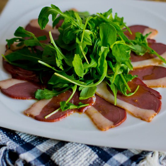 Duck Carpaccio with Mandarin Sauce