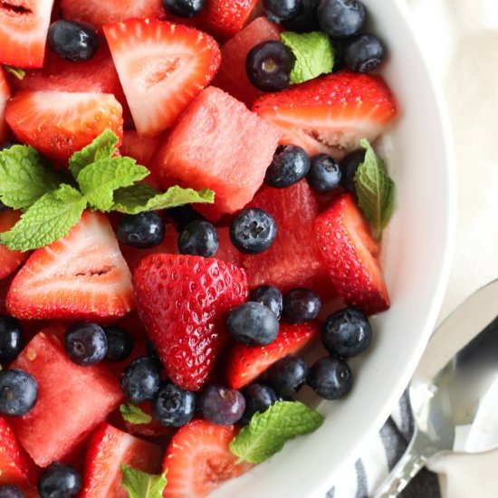 Patriotic Summer Fruit Salad