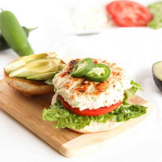 Healthy Jalapeno Chicken Burgers