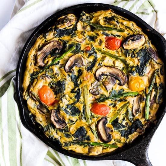 Asparagus & Mushroom Vegan Quiche