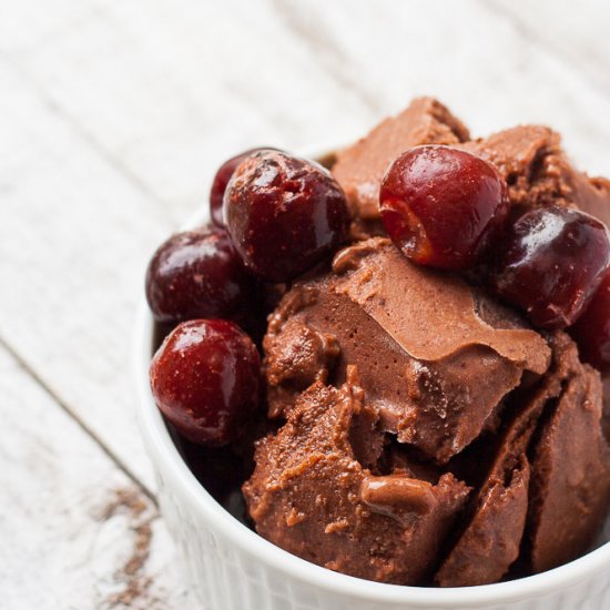 Healthy Chocolate Cherry Ice Cream