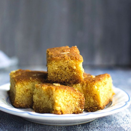 Namoura (Lebanese Semolina Dessert)