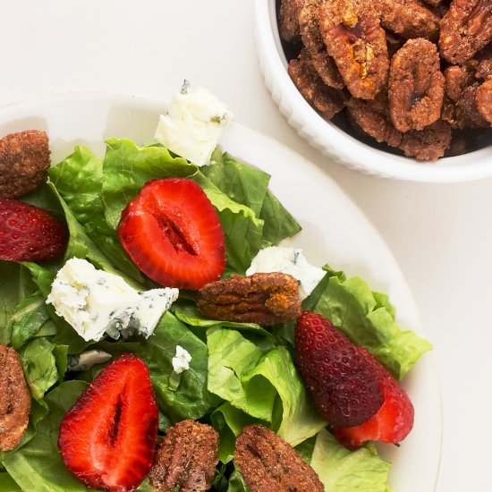 Strawberry Salad w/ Sweet/Spicy Nut