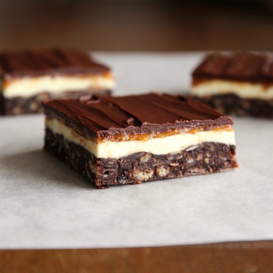 Salted Caramel Nanaimo Bars