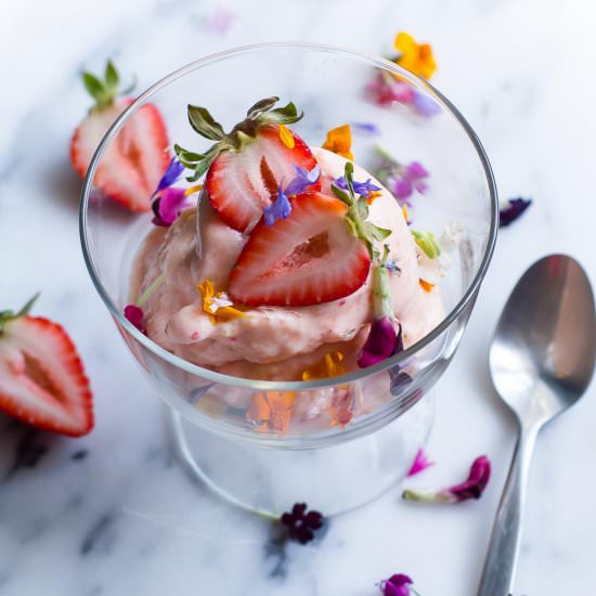 Pineapple Strawberry Coconut Sorbet