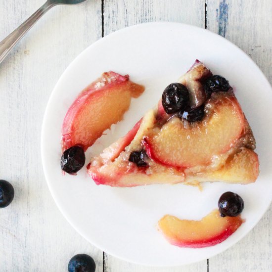 Peach Blueberry Upside Down Cake