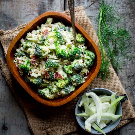 Healthier Broccoli Cheddar Salad