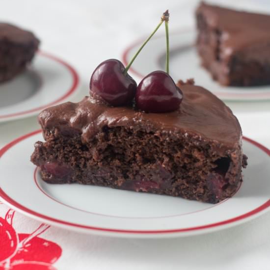 Vegan Chocolate Cherry Cake