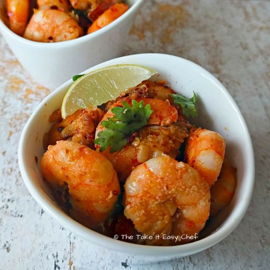 Butter and Garlic Fried Prawns