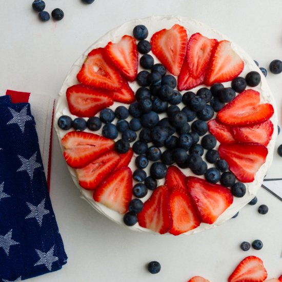 Star Spangled Strawberry Cake