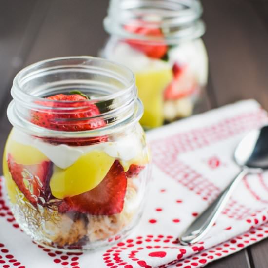 Mason Jar Strawberry Shortcake