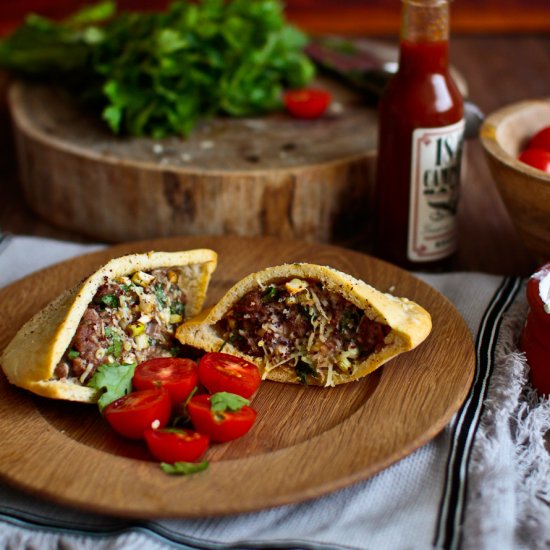 Hawawshi Beef Stuffed Pita Bread